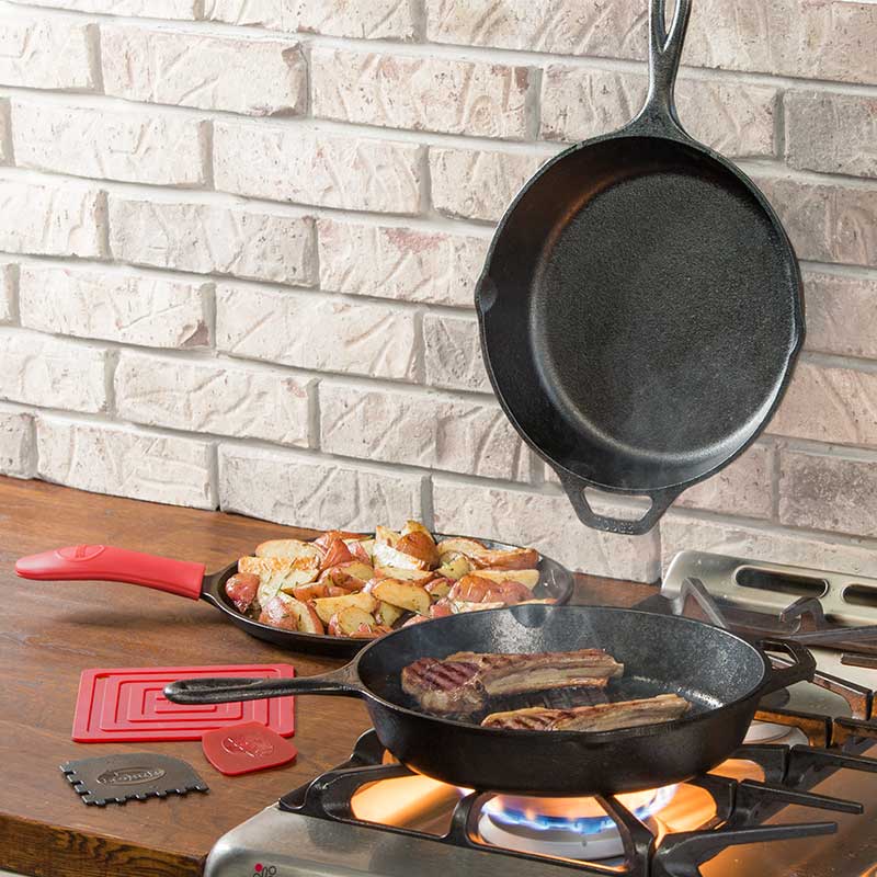 Essential Seasoned Cast Iron Pan Set - Lodge