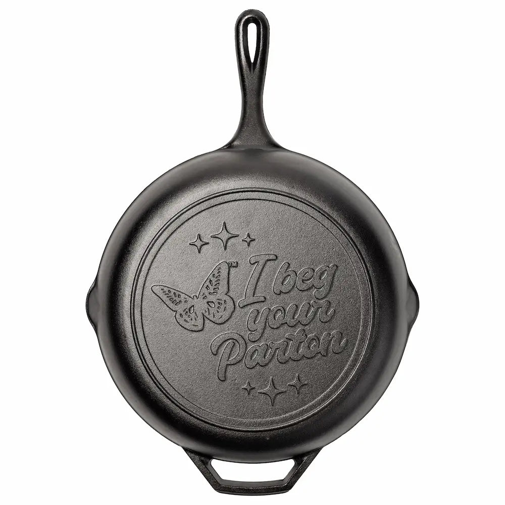 12 Inch Chef Collection Dolly Parton Skillet. I Beg Your Parton - Lodge