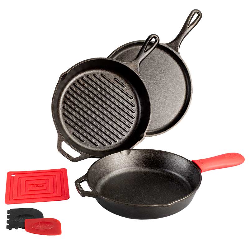 Essential Seasoned Cast Iron Pan Set - Lodge