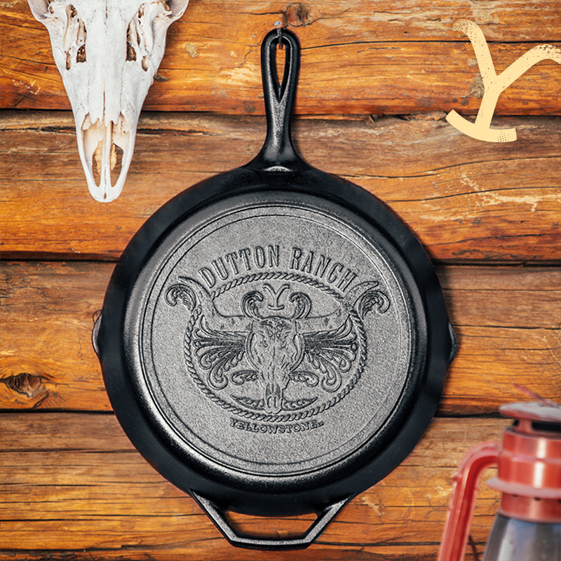 Yellowstone 12 Inch Cast Iron Steer Skillet - Lodge