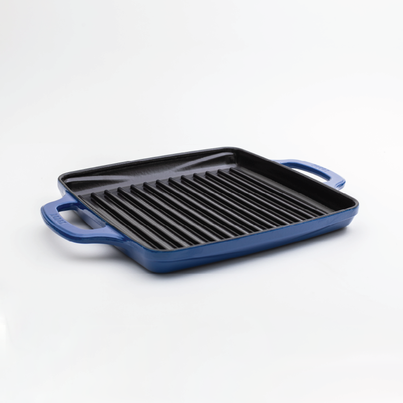 USA Enamel 11 Inch Enameled Cast Iron Grill Pan - Lodge