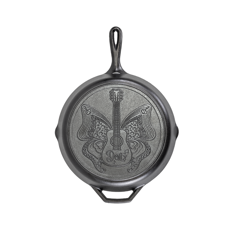 12 Inch Love is Like a Butterfly Dolly Parton Skillet - Lodge