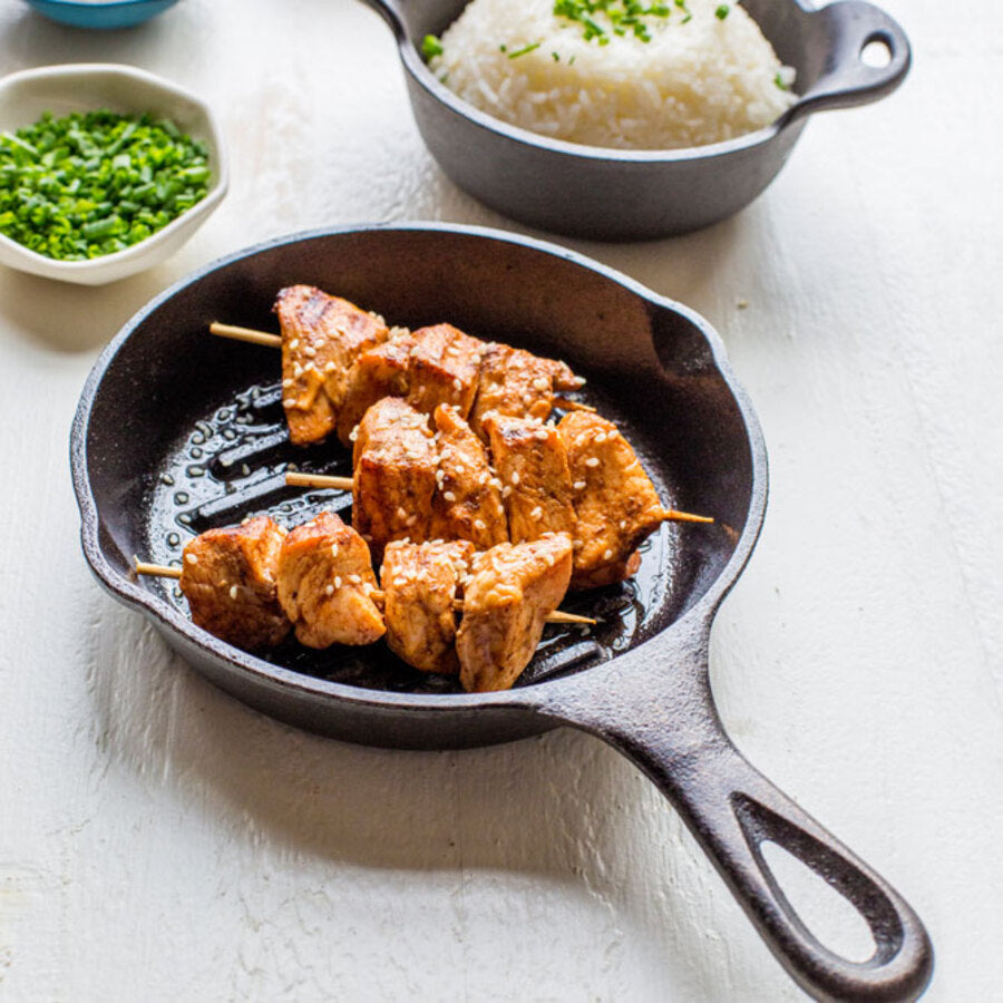 Round Cast Iron Grill Pan - Lodge